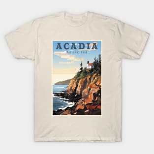 Acadia National Park Travel Poster T-Shirt